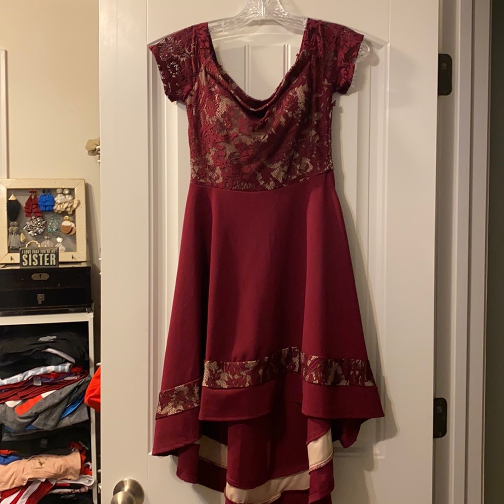 Crimson formal dress